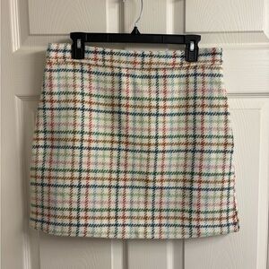 NWOT English Factory Plaid Multicolor Women's Skirt